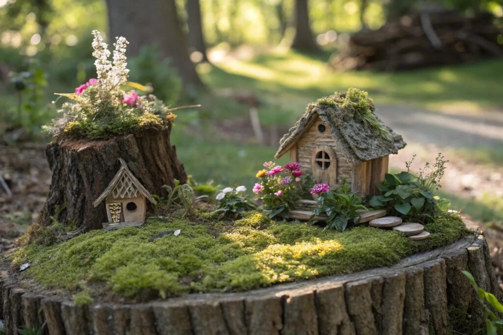 Enchanting Tree Stump Fairy Garden Ideas to Transform Your Yard - Image 4